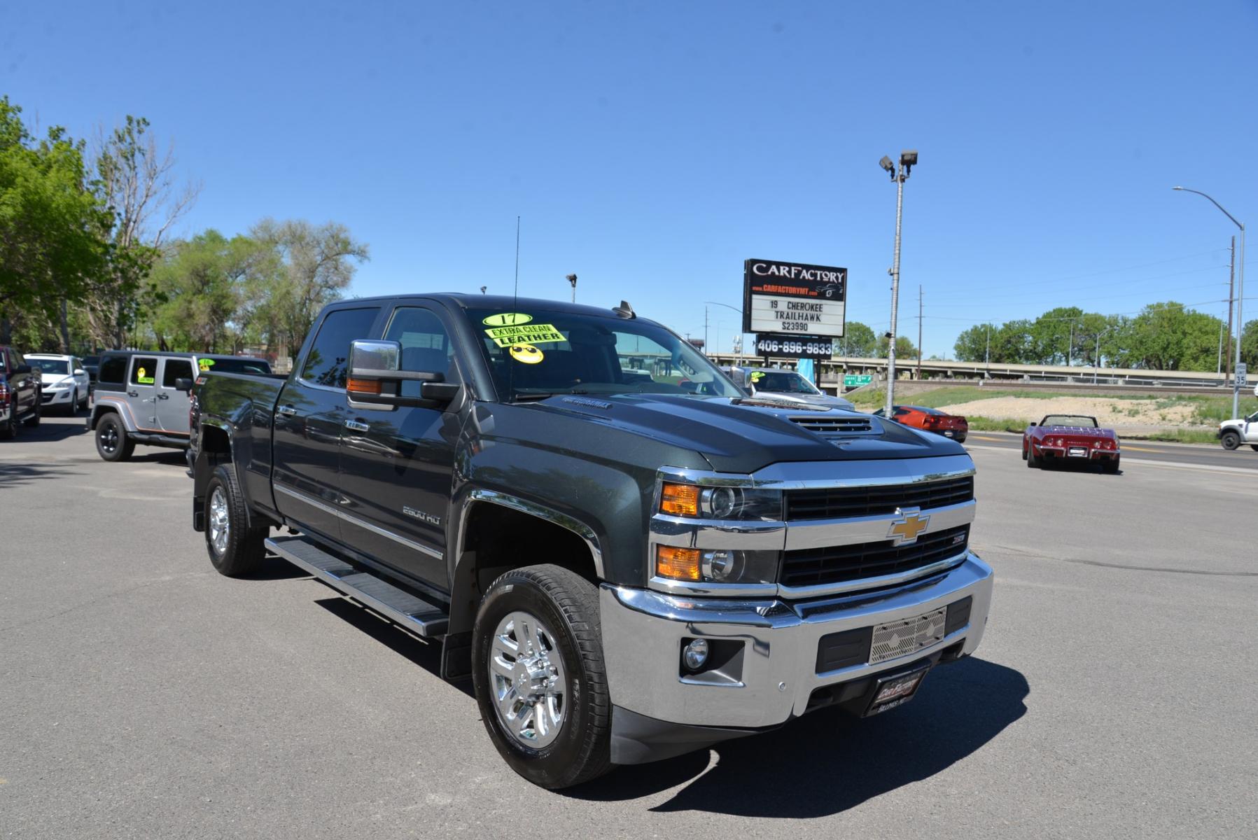 2017 Gray /Gray Leather Chevrolet Silverado 2500HD LTZ (1GC1KWEY6HF) with an 6.6 Duramax Diesel engine, Allison HD 6 speed automatic transmission, located at 4562 State Avenue, Billings, MT, 59101, (406) 896-9833, 45.769516, -108.526772 - Photo #0